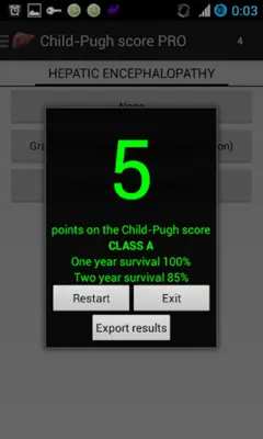 Child-Pugh score android App screenshot 1