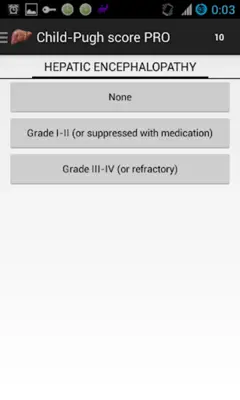 Child-Pugh score android App screenshot 3