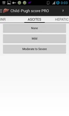 Child-Pugh score android App screenshot 4