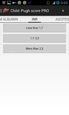 Child-Pugh score android App screenshot 5