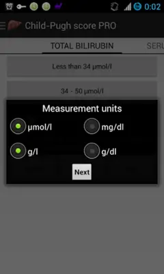 Child-Pugh score android App screenshot 7